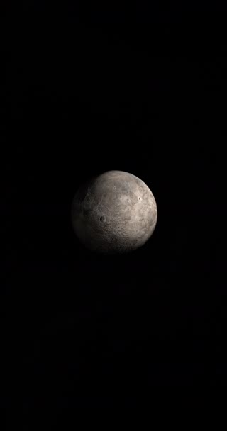 Ceres Dwarf Planet Gyrating Loop Vertical — 图库视频影像