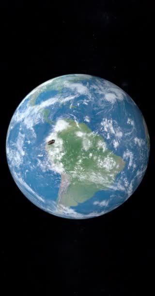 Asteroide Eros Orbitando Alrededor Del Planeta Tierra — Vídeo de stock