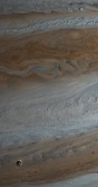 Planète Jupiter Lune Ganymède Dans Espace — Video