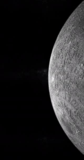 Surface Lune Tournant Dans Espace Vertical — Video