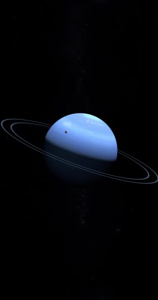 Спутниковый Нереид Орбите Планеты Нептун — стоковое видео