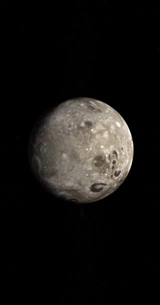 Satelitarne Oberon Lub Uran Księżyc Urana Obracanie Pętla — Wideo stockowe