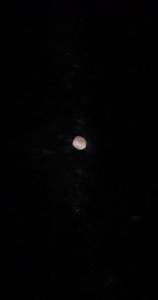 外宇宙を周回するパラス小惑星 4K垂直 — ストック動画