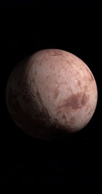 Küçük gezegen Sedna dönüyor. Döngü. 4K Dikey