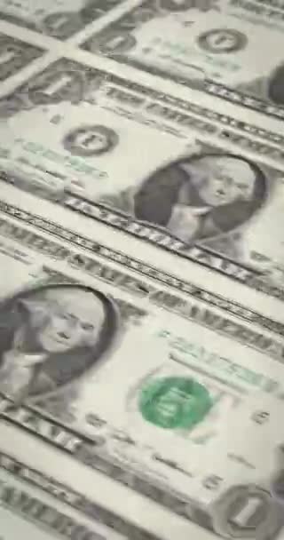 Billetes Dólar Americano Rodando Lazo — Vídeos de Stock
