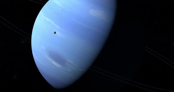 背景为海王星的轨道上的Orcus矮行星 — 图库视频影像