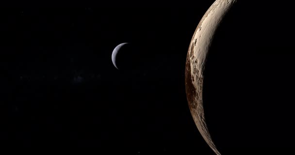 Planeta Anão 90482 Orcus Orbitando Perto Planeta Plutão — Vídeo de Stock