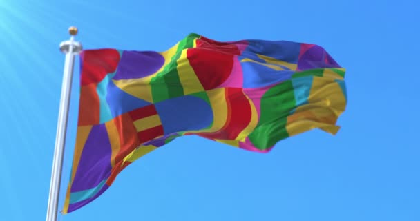 Bandera Del Orgullo África Bucle — Vídeo de stock