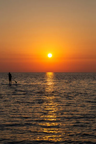 Sunrise Sea Island Servers Sup — Stock Photo, Image