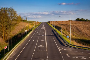 New high-speed asphalt road to the district city.