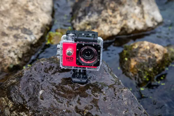 Action Camera Water Protected Waterproof Case — Stock Photo, Image