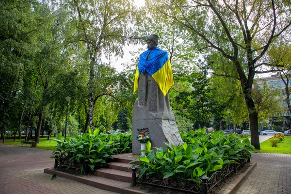 Ukraine Khmelnytskyi August 2022 Monument Taras Shevchenko City Park — Zdjęcie stockowe