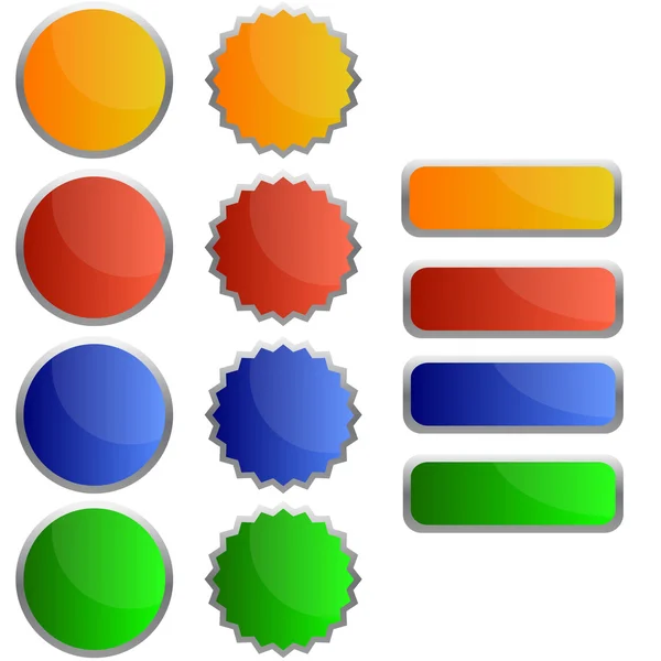 Conjunto vectorial de iconos y botones — Archivo Imágenes Vectoriales