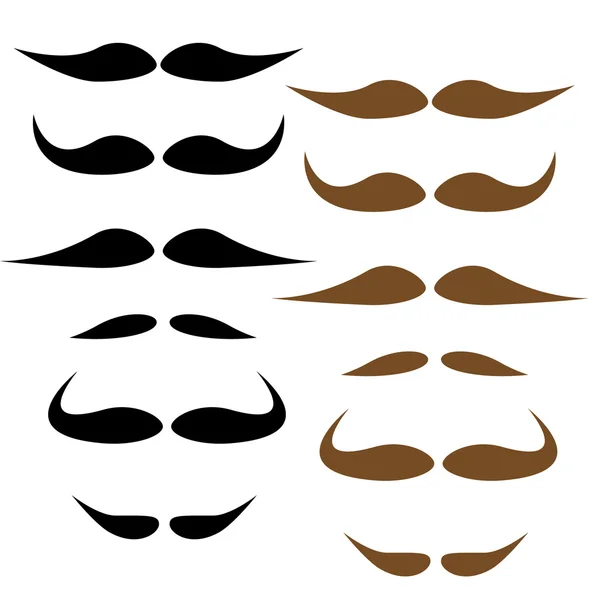 Estilos de bigote, vector — Vector de stock