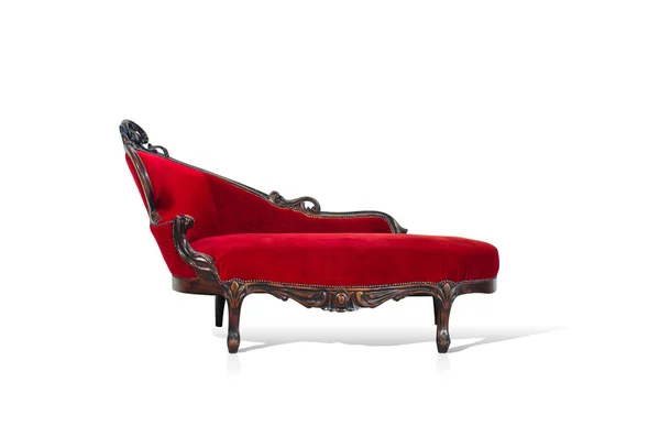 Czerwona kanapa fotel — Zdjęcie stockowe