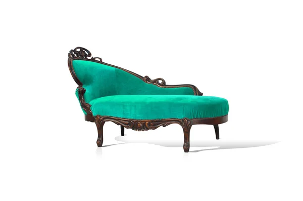 Zielona kanapa fotel — Zdjęcie stockowe