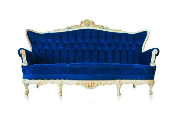 Niebieska kanapa fotel — Zdjęcie stockowe