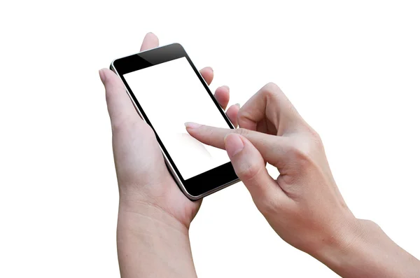 Smartphone und Hand — Stockfoto