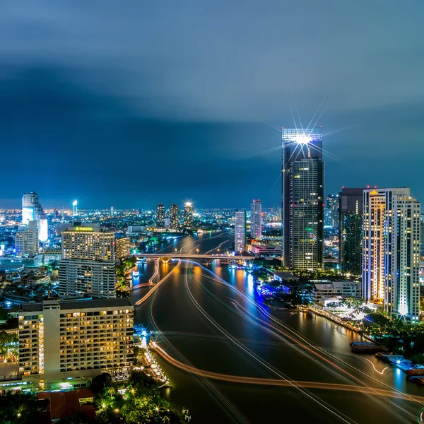 Bangkok vista noturna — Fotografia de Stock