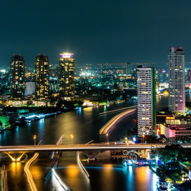 Bangkok gece görünümü