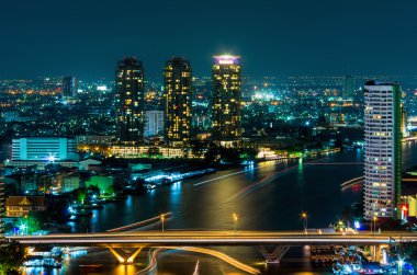 Bangkok gece görünümü