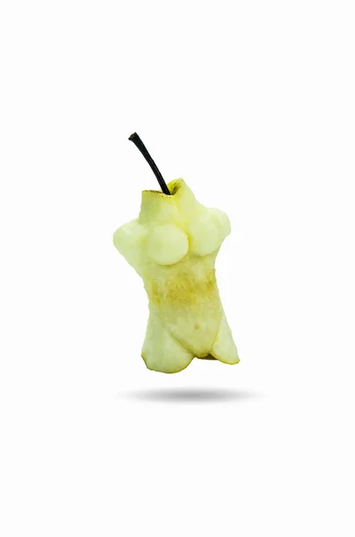 Yellow bites pear — Stock Photo, Image