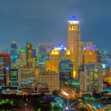 Bangkok gece görünümü