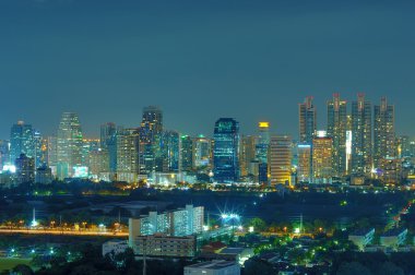 Bangkok gece görünümü