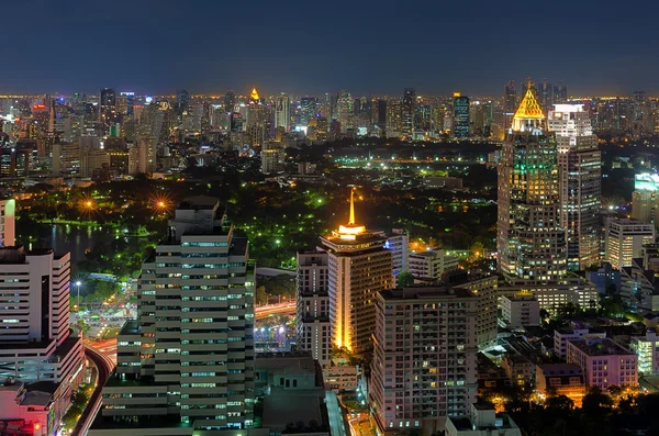 Bangkok éjszakai nézet — Stock Fotó