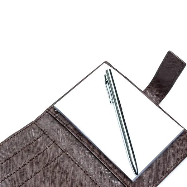 Notebook en pen. — Stockfoto
