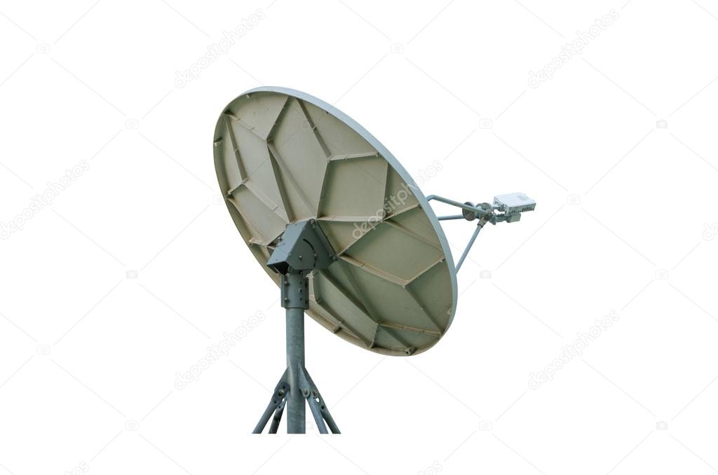 Satellite communications dishes.