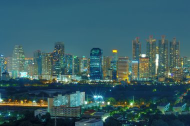 Bangkok gece görünümü