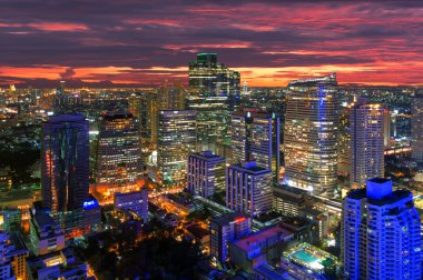 Bangkok gece görünümü