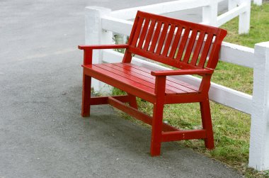 Red bench