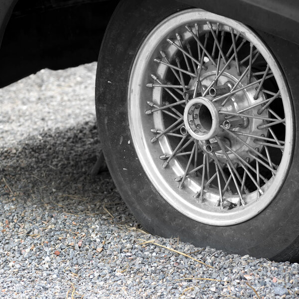 old wheel tire
