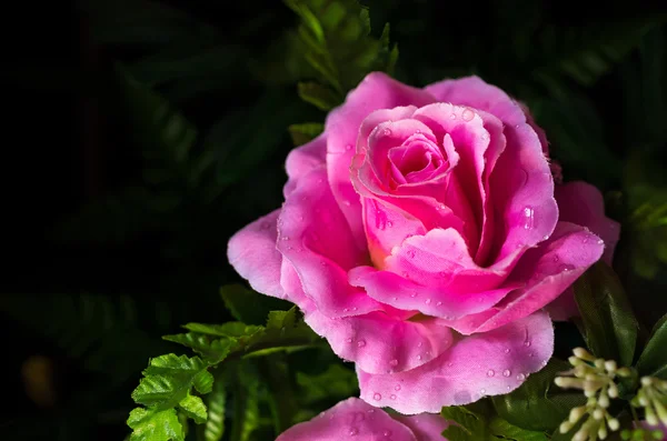 Artificial pink rose — Stock Photo, Image