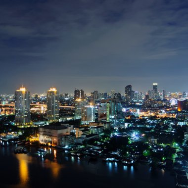 Bangkok gece görünümü