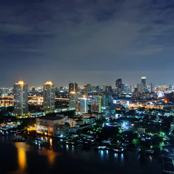 Bangkok gece görünümü — Stok fotoğraf