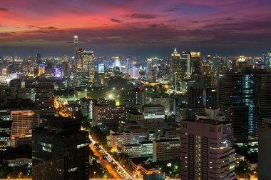 Bangkok gece görünümü