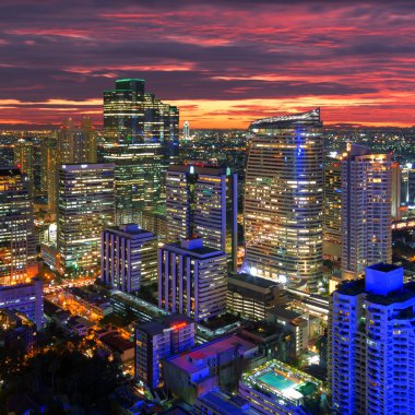 Bangkok gece görünümü