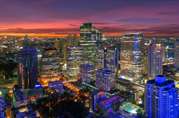 Bangkok nacht weergave — Stockfoto