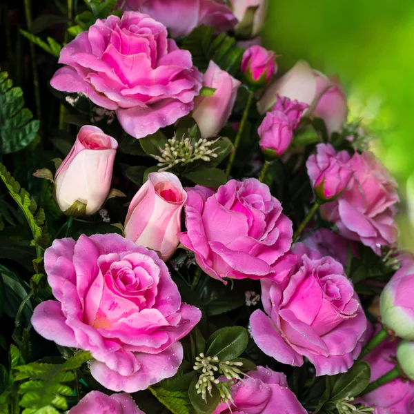 Artificial pink rose — Stock Photo, Image