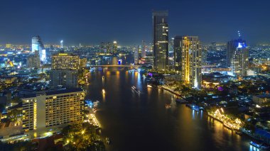 Bangkok gece görünümü