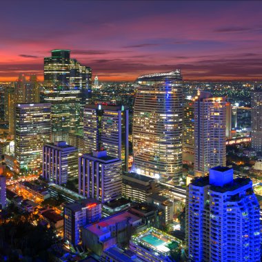 Bangkok gece görünümü