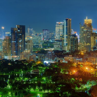 Bangkok gece görünümü