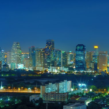 Bangkok gece görünümü