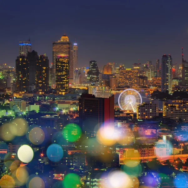 Bangkok vista nocturna — Foto de Stock