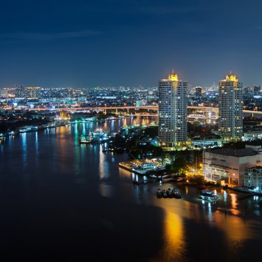 Bangkok gece görünümü