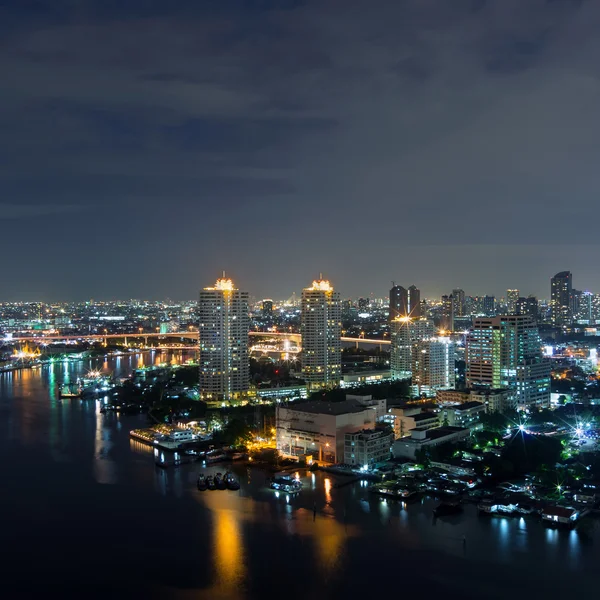 Bangkok vista nocturna — Foto de Stock