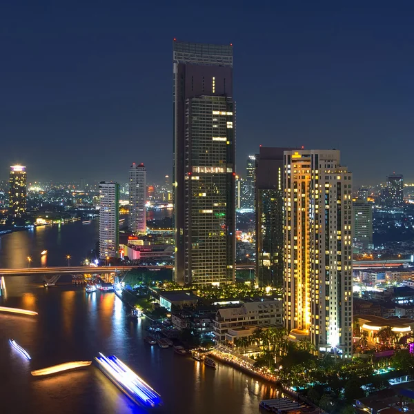 Bangkok nacht weergave — Stockfoto